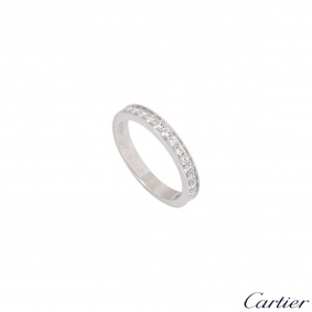 Cartier Platinum Half Eternity Diamond 1895 Wedding Ring